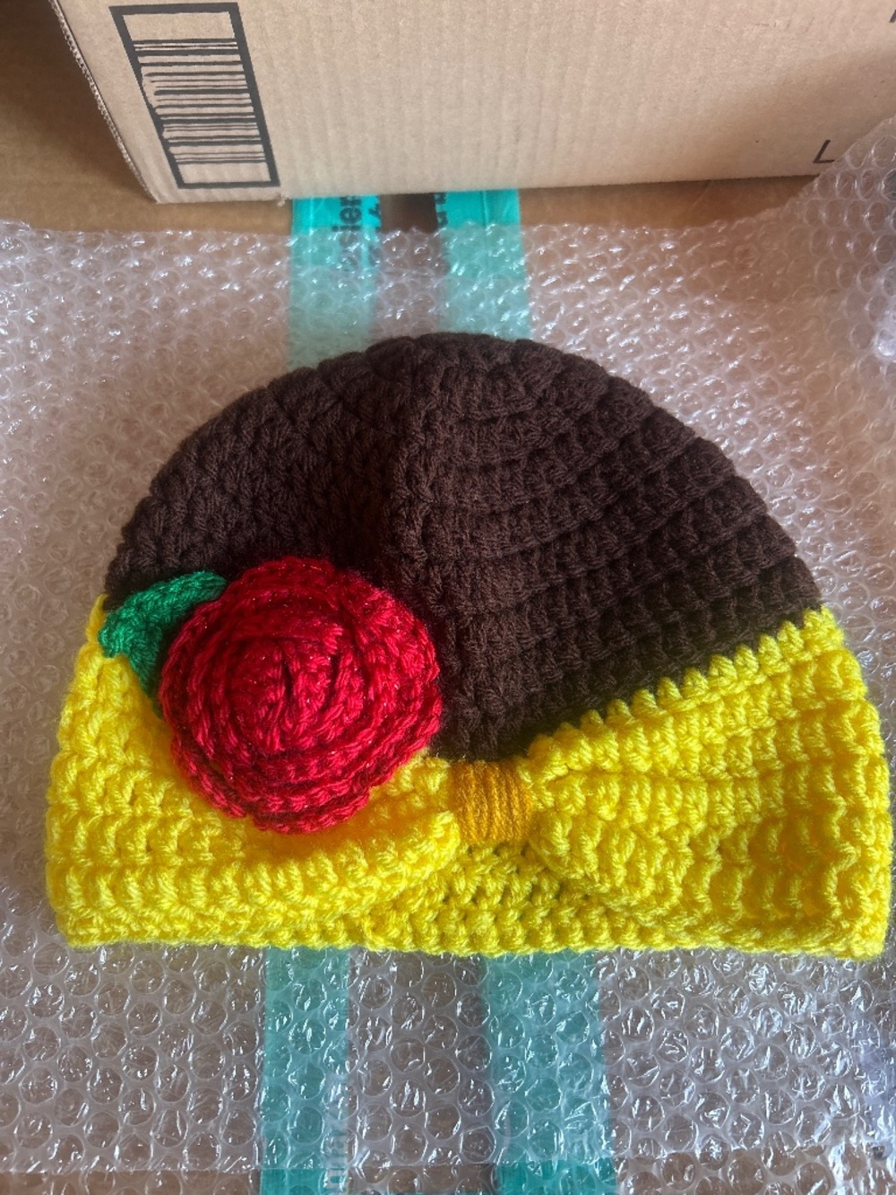 Disney Beauty and the Beast Cosplay Crochet Beanie Belle Handmade